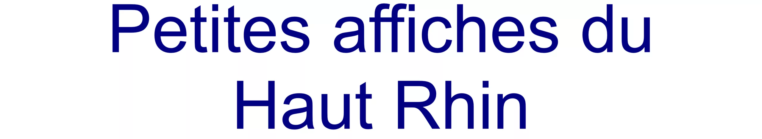 Les Petites affiches du Haut Rhin